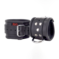 Red Leather Leren Handboeien - Zwart