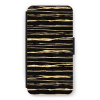 Gouden strepen: iPhone 11 Pro Max Flip Hoesje
