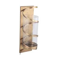 PTMD Haylie Windlicht - 15x12x41 cm - Glas - Messing