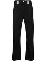 Youths In Balaclava pantalon droit à motif brodé - Noir