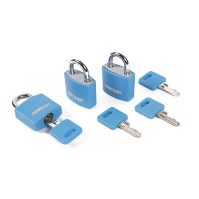 Stahlex Hangslot Alumium 30 mm Gelijksluitend - 3 stuks