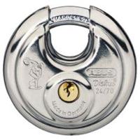 Abus discus 24/70 hangslot - zilver, sleutelsluiting, 7cm