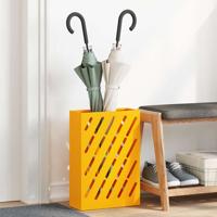 VidaXL Paraplu standaard mosterdgeel 28 x 12 x 41 cm staal