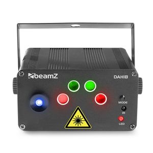 BeamZ Dahib Geschikt voor gebruik binnen Disco-laserprojector & stroboscoop Zwart
