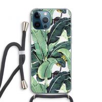 Bananenbladeren: iPhone 12 Pro Transparant Hoesje met koord