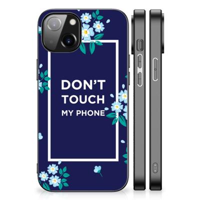 Apple iPhone 13 | iPhone 14 | Telefoon Hoesje | Flowers Blue DTMP