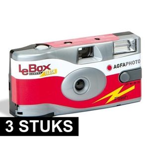 3x wegwerp cameras met flitser