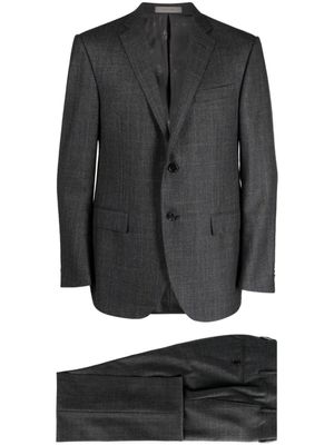 Corneliani costume S130's à veste à simple boutonnage - Gris