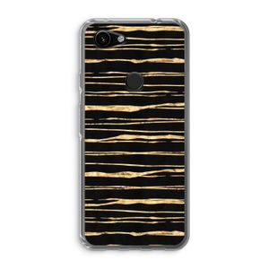 Gouden strepen: Google Pixel 3a Transparant Hoesje