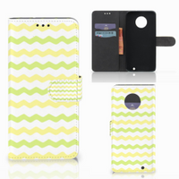 Motorola Moto G6 Plus Telefoon Hoesje Waves Yellow - thumbnail
