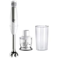 Braun MQ7020 WH Staafmixer 1000 W BPA-vrij, Traploze snelheidsinstelling, Met mixbeker Wit, Zilver - thumbnail