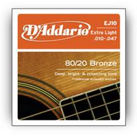 D'Addario EJ10 snaar voor muziekinstrumenten Akoestisch 6 stuk(s) Staal Gitaar