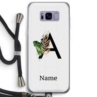 Charcoal Flora: Samsung Galaxy S8 Plus Transparant Hoesje met koord