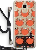 Krab: Samsung Galaxy J6 (2018) Transparant Hoesje met koord
