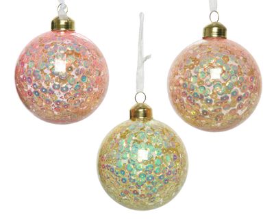 Kerstbal glas d8cm a3 - Ksd