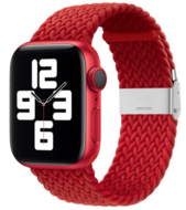 Braided nylon bandje - Rood - Geschikt voor Apple Watch 42mm / 44mm / 45mm / 49mm