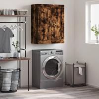 Wandkast 69,5x34x90 cm bewerkt hout gerookt eikenkleurig