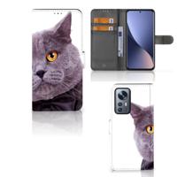 Xiaomi 12 Pro | Telefoonhoesje | Met pasjeshouder | Kat