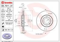 Remschijf BREMBO, Remschijftype: Binnen geventileerd, u.a. für VW, Skoda