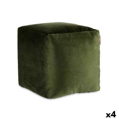 Poef Gift Decor QUADRADO-VERDE QUADRADO-VERDE Groen polyestyreen Fluweel (4 Stuks)