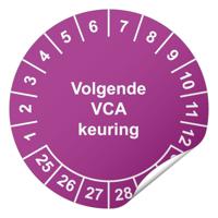 Keuringssticker Volgende VCA keuring Ø 20 mm - 1100 stickers (op rol) - thumbnail