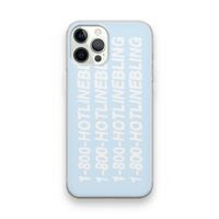 Hotline bling blue: iPhone 12 Pro Transparant Hoesje