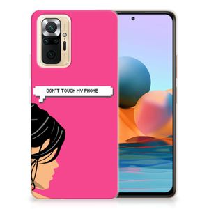 Xiaomi Redmi Note 10 Pro Silicone-hoesje Woman Don't Touch My Phone