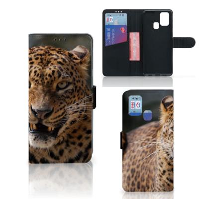 Samsung Galaxy M31 | Telefoonhoesje | Met pasjeshouder | Luipaard