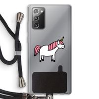 Eenhoorn: Samsung Galaxy Note 20 / Note 20 5G Transparant Hoesje met koord
