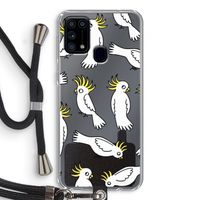 Papegaai: Samsung Galaxy M31 Transparant Hoesje met koord
