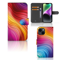 Book Case voor iPhone 15 Regenboog - thumbnail