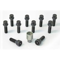 H&R Wielboutenset konisch M14x1.50 - Lengte 30mm - Zwart - 10 stuks - incl. wielsloten HRB1453001SET