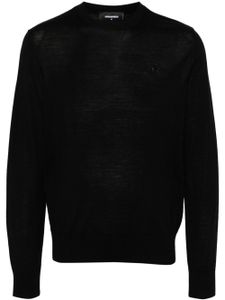 DSQUARED2 pull D2 en laine vierge - Noir