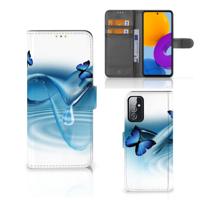 Samsung Galaxy M52 | Telefoonhoesje | Met pasjeshouder | Vlinders