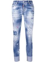 DSQUARED2 jean slim à logo brodé - Bleu - thumbnail