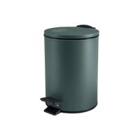 Pedaalemmer Cannes - donkergroen - 3 liter - metaal - 17 x 25 cm - soft-close - voor toilet/badkamer - thumbnail