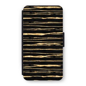 Gouden strepen: iPhone 11 Pro Flip Hoesje
