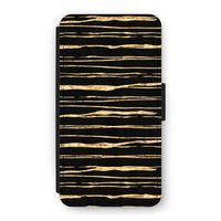 Gouden strepen: iPhone 11 Pro Flip Hoesje