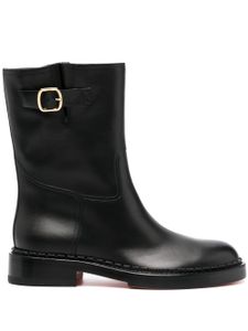 Santoni bottines en cuir à fermeture zippée - Noir