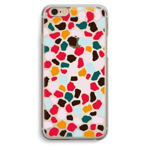 Colored Giraffe: iPhone 6 / 6S Transparant Hoesje