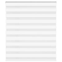 VidaXL Zebra blind 125x100 cm stofbreedte 120,9 cm polyester wit
