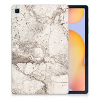 Samsung Galaxy Tab S6 Lite | S6 Lite (2022) Tablet Back Cover Marmer Beige - thumbnail