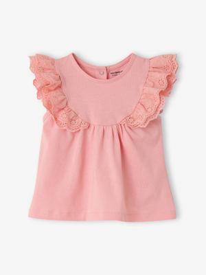 T-shirt met Engels borduursel babymeisje rozen