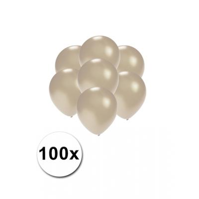 Party ballonnen - klein formaat - zilver - 100x - 13 cm - feestartikelen/versiering Party ballonnen - klein formaat - zilver - 100x - 13 cm - feestartikelen/versiering
