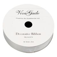 Creativ Company Cadeaulint, b: 18 mm, matt, zilver, 25 m/ 1 rol