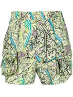 FENDI short imprimé à poches cargo - Vert - thumbnail