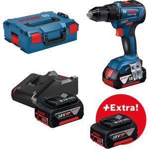 Bosch Blauw GSR 18V-55 Professional | Accuschroefboormachine | 3x 5,0 ah accu | Set | L-Boxx - 0615990L8D