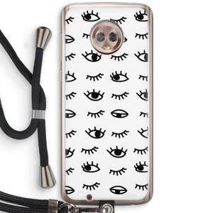 Eye pattern #2: Motorola Moto G6 Transparant Hoesje met koord