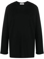 Yohji Yamamoto t-shirt en coton à manches longues - Noir - thumbnail