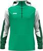 JAKO 6770 Sweater Met Kap Dynamic - Groen/Wit/Donkergroen - L